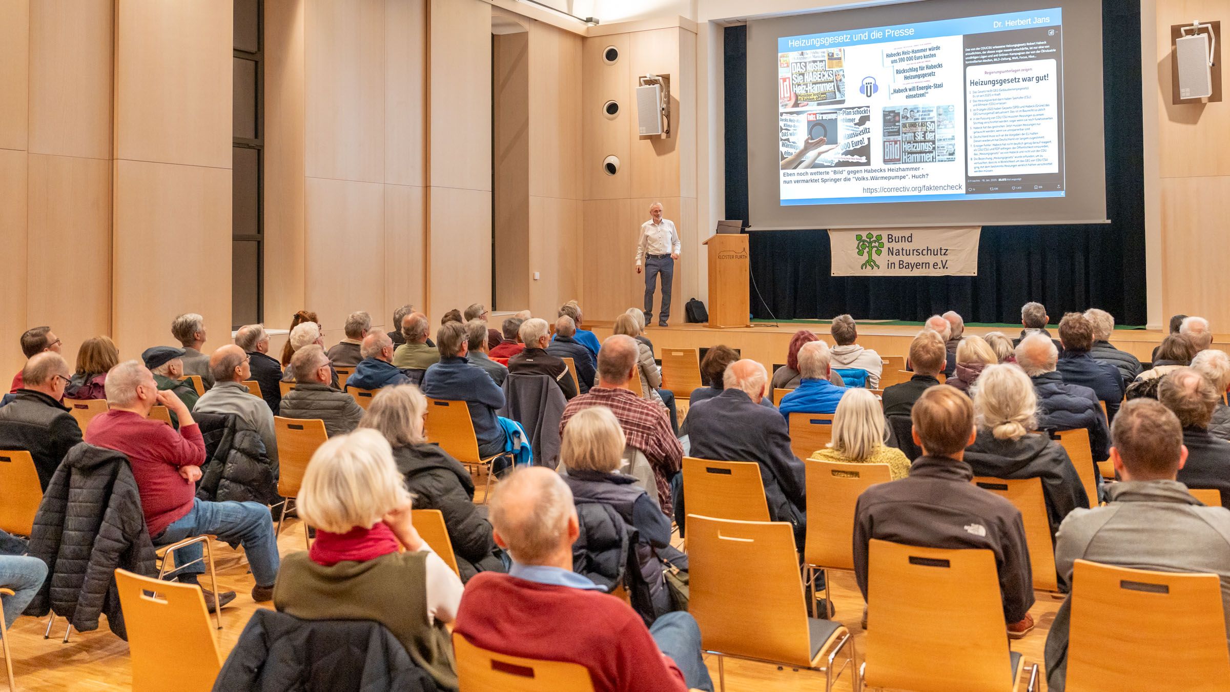 Im Klostersaal Furth | Bild: Heinrich Inkioferer Wärmepumpe Vortrag