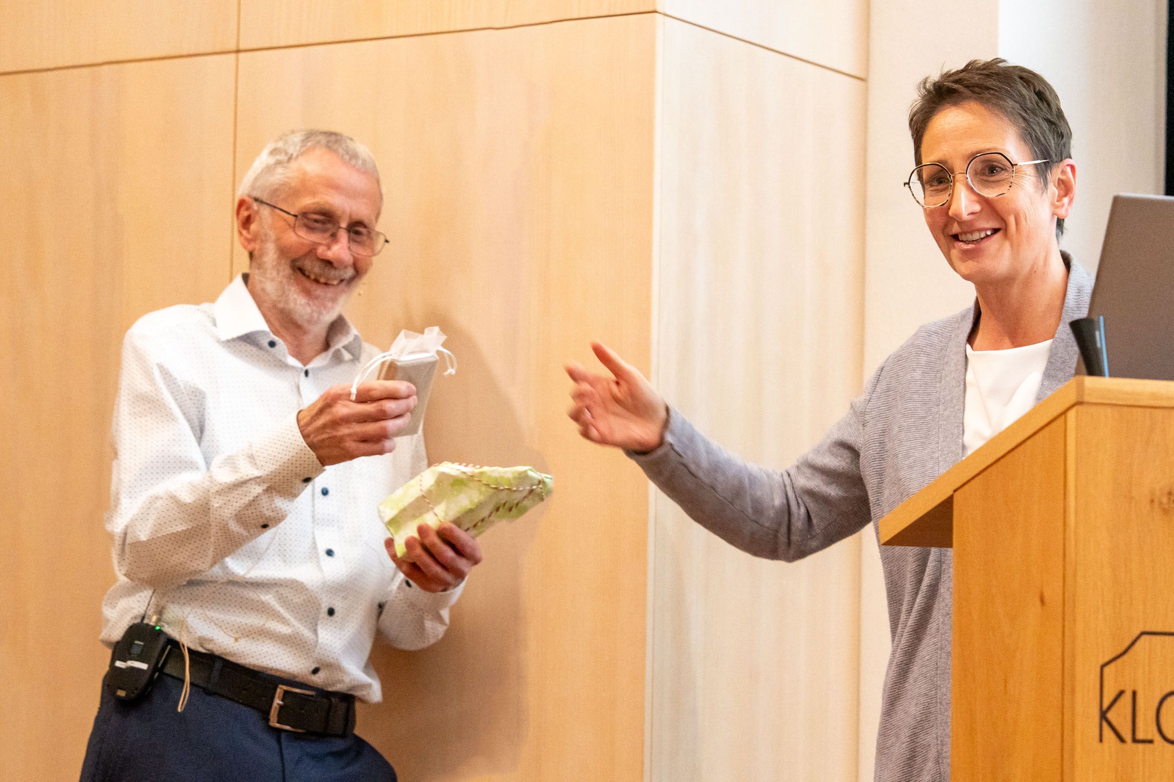 Claudia Lange, Herbert Jans | Bild: Heinrich Inkioferer Wärmepumpe Vortrag